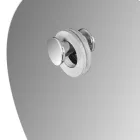 Graue Badezimmerkomposition mit Spiegel, Teakholzschrank und Zubehör - Patryk Viadurini