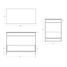 Badezimmer-Komposition Waschbecken aus Keramik und Spiegel Made in Italy - Hoscar Viadurini