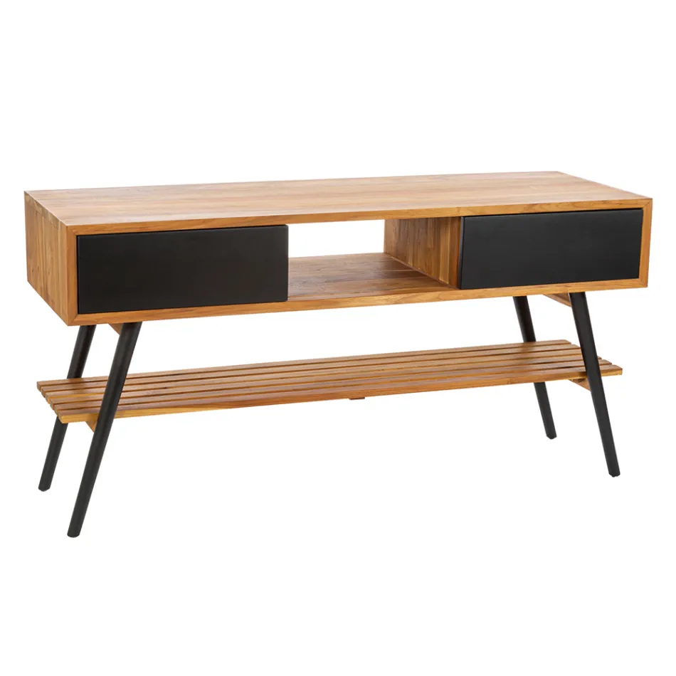 Moderne schwarze Badezimmer-Komposition auf dem Boden inklusive Zubehör – Georges Viadurini