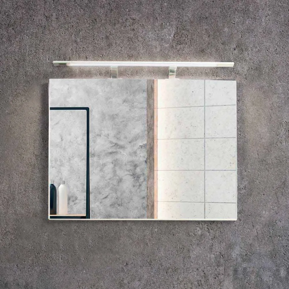 Zusammensetzung suspendiert Badezimmer in MDF lackiert Made in Italy - Becky Viadurini