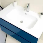 Zusammensetzung suspendiert Badezimmer in MDF lackiert Made in Italy - Becky Viadurini