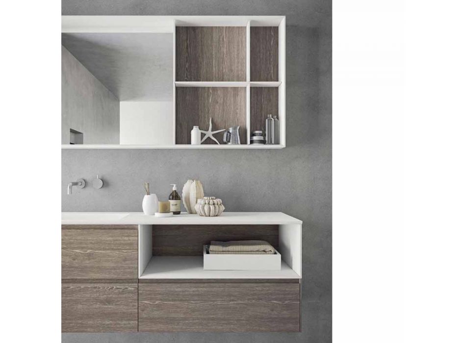 Badezimmermöbel Zusammensetzung, modernes und hängendes Design Made in Italy - Callisi8