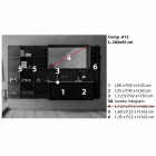 Hängende und moderne Badezimmermöbel Zusammensetzung, Design Möbel - Callisi12 Viadurini