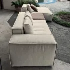 Zusammensetzung aus 1 Pouf mit Rückenlehne, 1 Pouf und 1 Halbinsel - Bizarre Viadurini