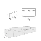 Zusammensetzung aus 2 Sofas mit Rückenlehne und 2 Armlehnen - Bizarre Viadurini