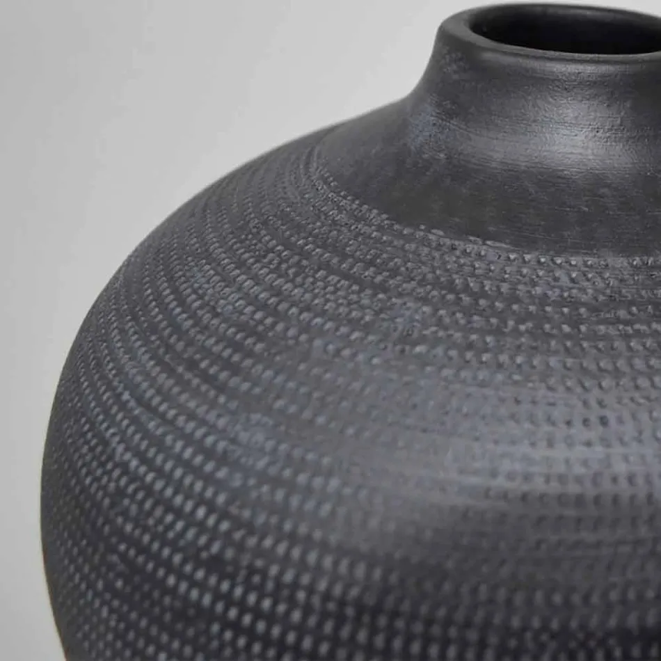 Zusammensetzung von 2 dekorativen Vasen aus dekorierter Keramik - Lampedusa Viadurini