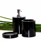 Zusammensetzung von 3 Badezimmerzubehör aus poliertem Marmor Made in Italy - Trevio Viadurini