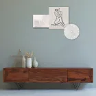 Komposition aus 3 Tafeln mit der Stilisierung einer Frau, hergestellt in Italien – Kaori Viadurini