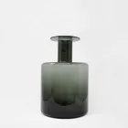 Zusammensetzung von 3 dekorativen Vasen aus Rauchglas, Blau und Amethystglas - Infinity Viadurini