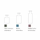 Zusammensetzung von 3 dekorativen Vasen aus Rauchglas, Blau und Amethystglas - Infinity Viadurini