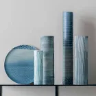 Komposition aus 4 Vasen und Tafelaufsatz aus handbemaltem Porzellan - Liberio Viadurini