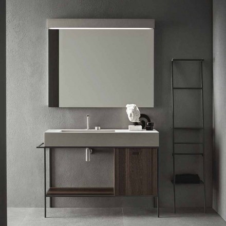 Zusammensetzung von handgefertigten Möbeln für modernes Design Badezimmer auf dem Boden - Farart3 Viadurini