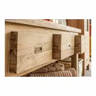 Zusammensetzung der modernen Badezimmermöbel aus massivem Teakholz - Töpfchen Viadurini