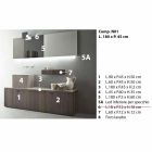 Grundlegende Badezimmermöbel-Zusammensetzung des modernen Designs - Farart1 Viadurini