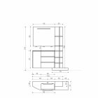 Zusammensetzung der Möbel für das Badezimmer des modernen Designs - Callisi13 Viadurini