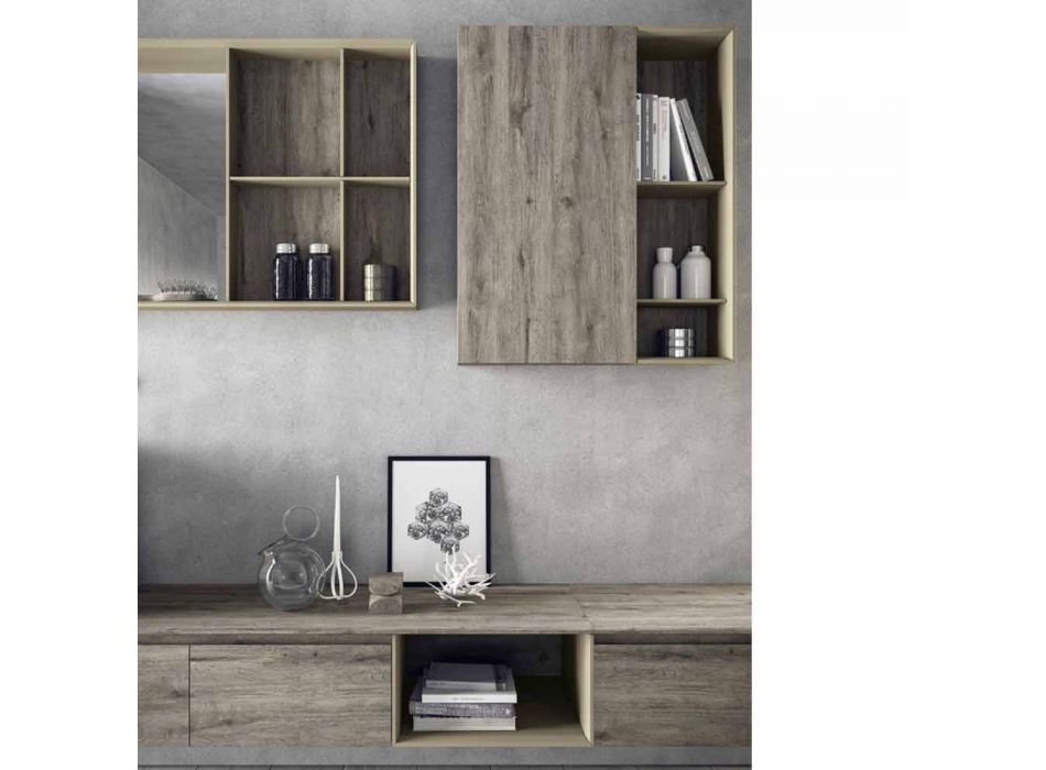 Zusammensetzung der modernen Badezimmermöbel, hängendes Design Made in Italy - Callisi6 Viadurini