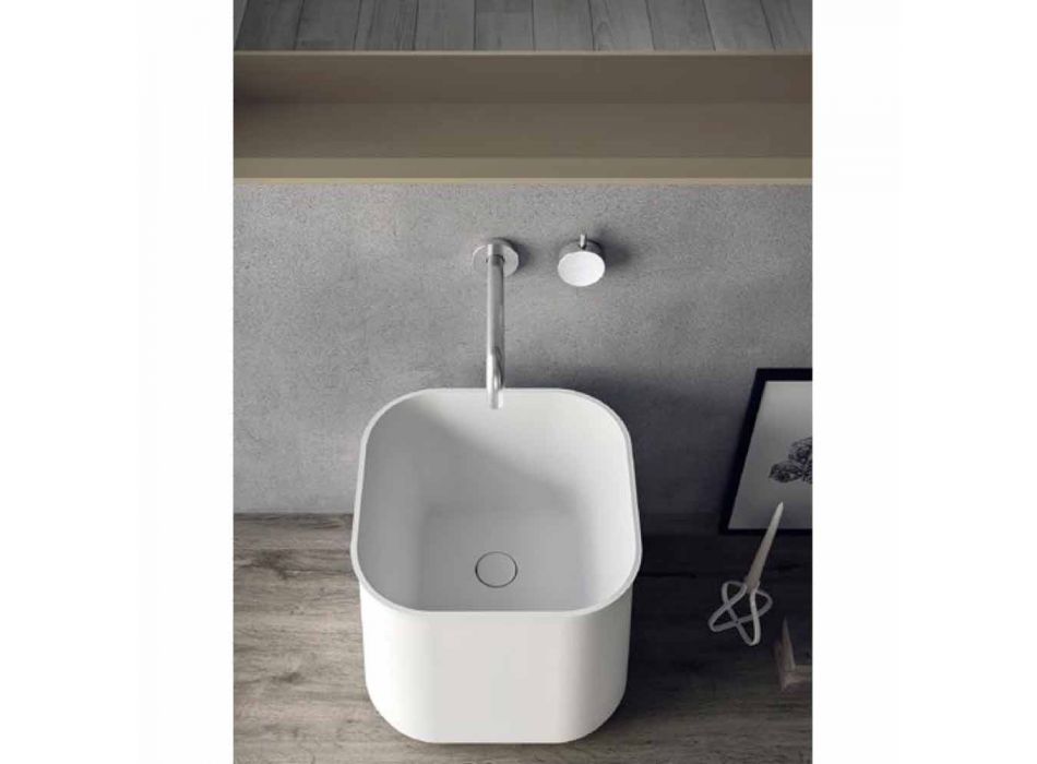 Zusammensetzung der modernen Badezimmermöbel, hängendes Design Made in Italy - Callisi6 Viadurini