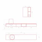 Zusammensetzung der modernen Badezimmermöbel, hängendes Design Made in Italy - Callisi6 Viadurini