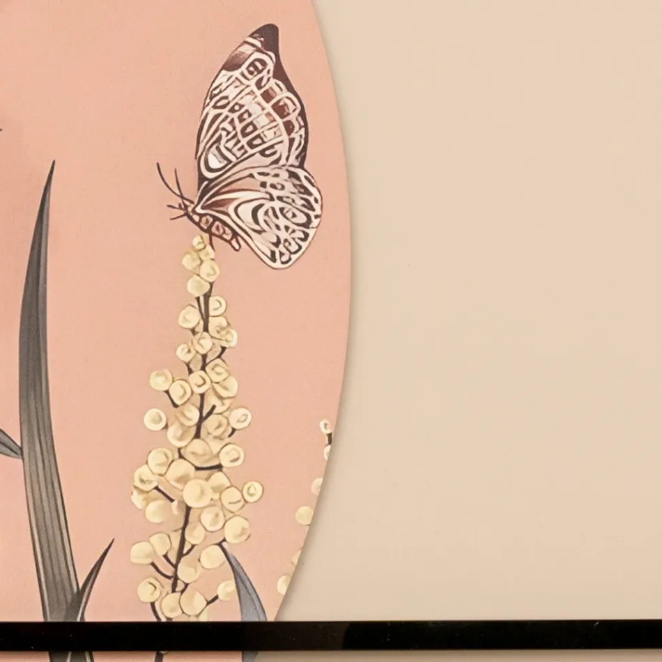 Komposition aus Holzplatten mit tropischem Aufdruck, hergestellt in Italien – Haiti Viadurini