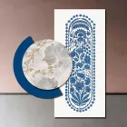 Komposition aus Holzgemälden mit abstraktem Druck, hergestellt in Italien – Brasilien Viadurini