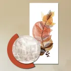 Komposition aus Holzgemälden mit Stadt- und Zweigdrucken, hergestellt in Italien – Chile Viadurini