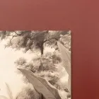 Komposition aus Holzgemälden mit Elefantendruck, hergestellt in Italien – Patagonien Viadurini