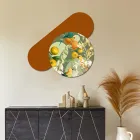 Komposition aus Holzgemälden mit Papageiendruck, hergestellt in Italien – Ägypten Viadurini