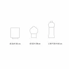 Zusammensetzung der dekorativen Vasen aus dekorierter Keramik und Rauchglas - Monile Viadurini