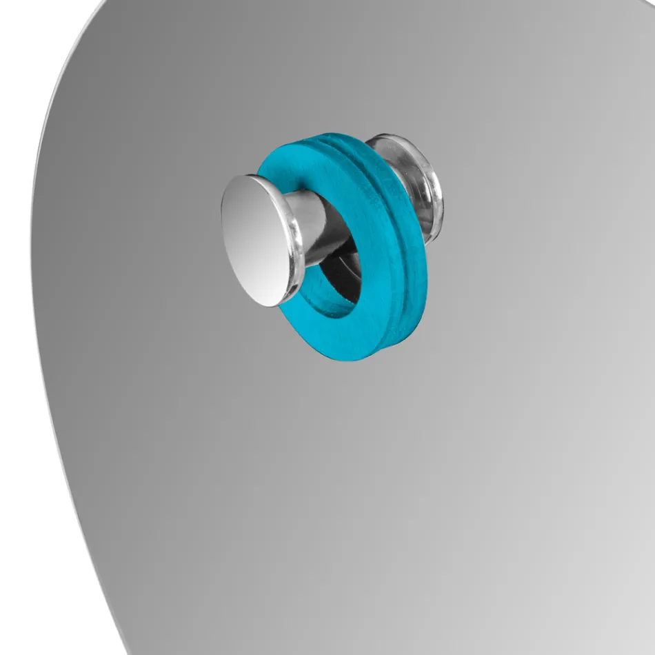 Freistehende Badezimmerschrank-Komposition mit blauen Accessoires - Carolie Viadurini