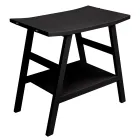 Schwarze Badezimmerschrank-Komposition mit großem Regal und Zubehör - Patryk Viadurini