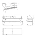 Boden Badezimmermöbel Zusammensetzung einschließlich Zubehör und Waschbecken - Georges Viadurini