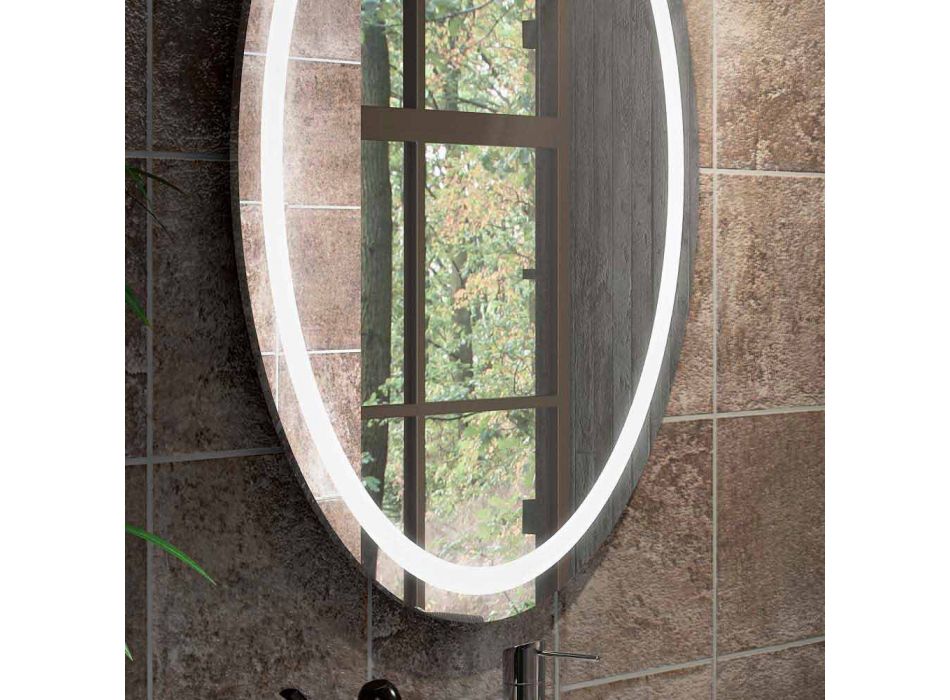 Zusammensetzung von hängenden Badezimmermöbeln im Holzdesign made Italy Genua
