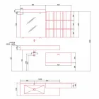 Moderne Badezimmerzusammensetzung von Möbeln mit Bodendesign Hergestellt in Italien - Farart6 Viadurini