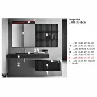 Komposition für hängendes Badezimmer und modernes Design Made in Italy - Farart9 Viadurini