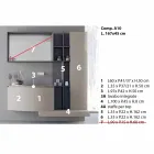 Badezimmerzusammensetzung, moderne italienische Designfederung - Callisi10 Viadurini