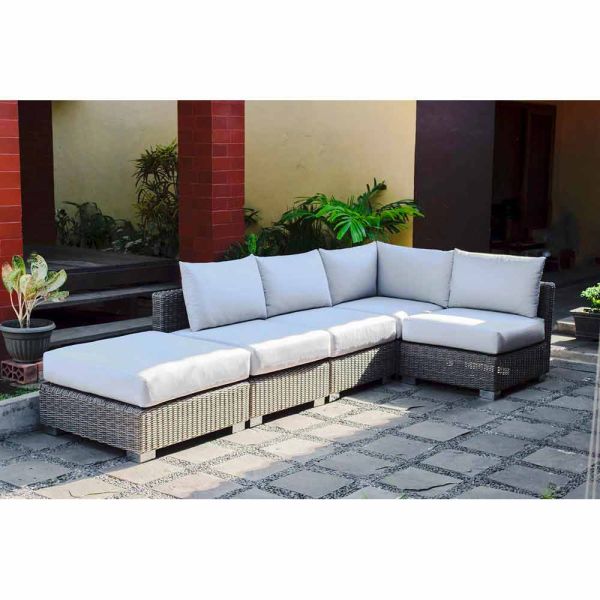 Outdoor lounge set in rattan optik handmade rita modernes design