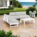 Outdoor Wohnzimmer Zusammensetzung in Aluminium und Stoff, Homemotion - Francine