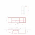 Suspended Design Zusammensetzung, Modernes Design Badmöbel - Callisi5 Viadurini