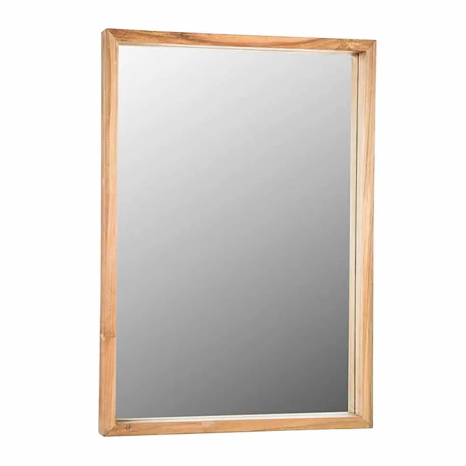 Hängende Zusammensetzung von Badmöbeln aus modernem Teakholz - Kristi Viadurini