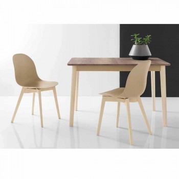 Connubia Calligaris Academy Basic Design Stuhl aus Massivholz, 2 Stück