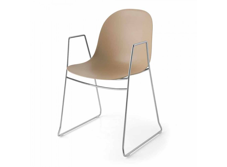 Connubia Calligaris Academy moderner Stuhl aus Polypropylen, 2 Stück