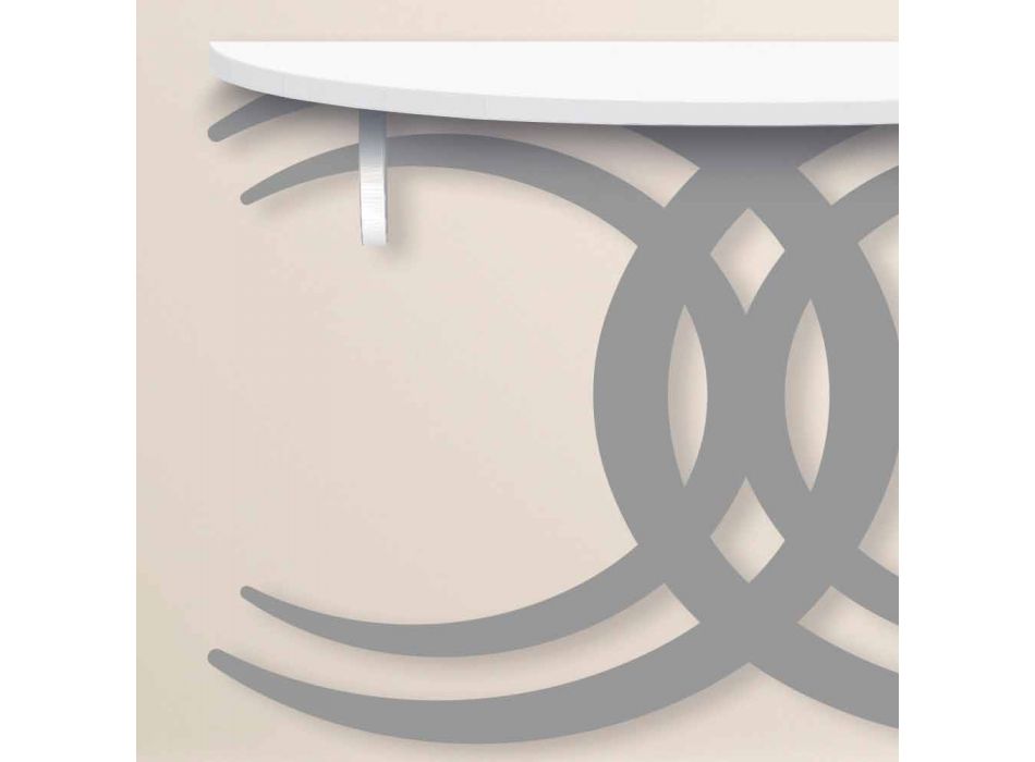 Wandkonsole für modernes Design in weißem und grauem Holz - Coco Viadurini