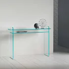 Wandkonsole für Eingang aus extra klarem Glas Minimal Design - Salvie Viadurini