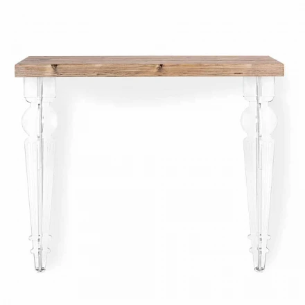 Wandkonsole aus transparentem Plexiglas und modernem Design Holz - Betone Viadurini