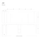 Ausziehbare Konsole bis 290 cm aus Melaminholz Made in Italy - Paride Viadurini