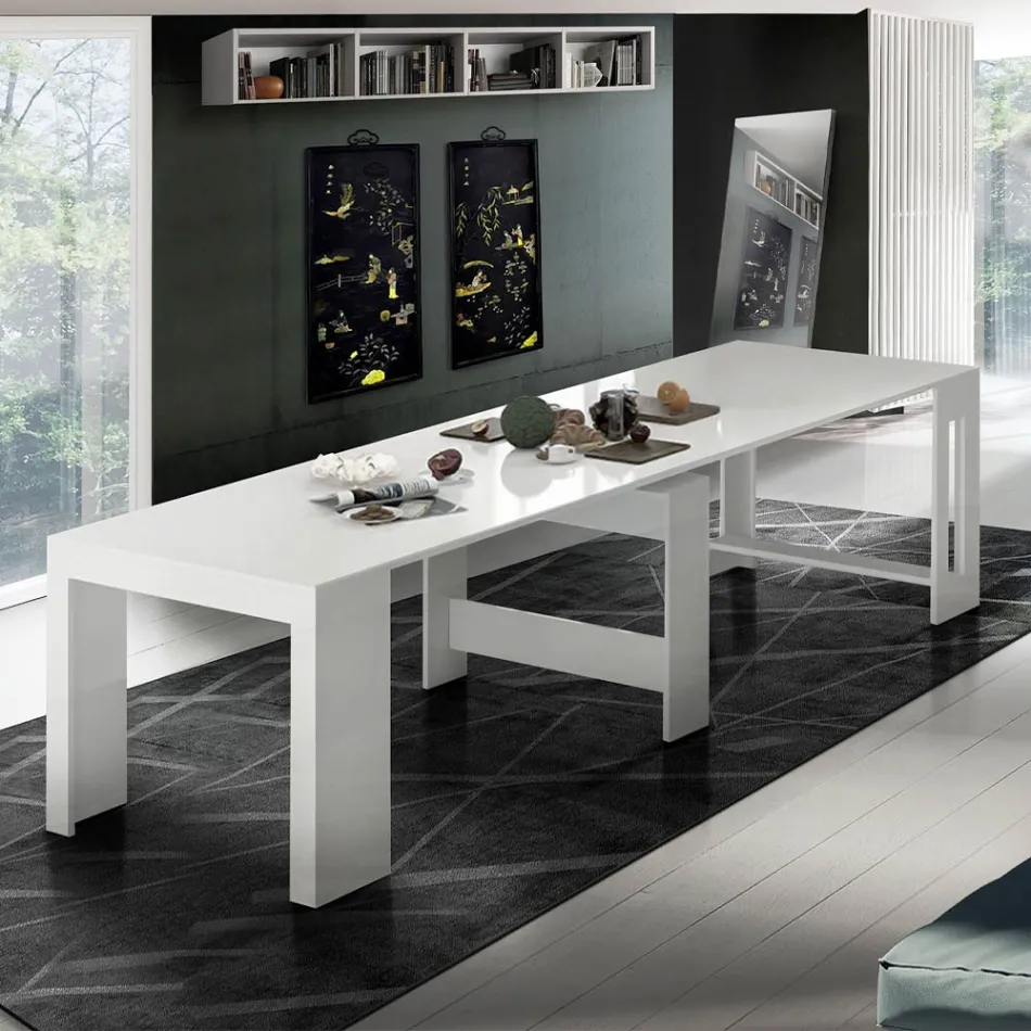 Konsole ausziehbar bis 300 cm vom Eingang oder Wohnzimmer in Holz - Katharina Viadurini