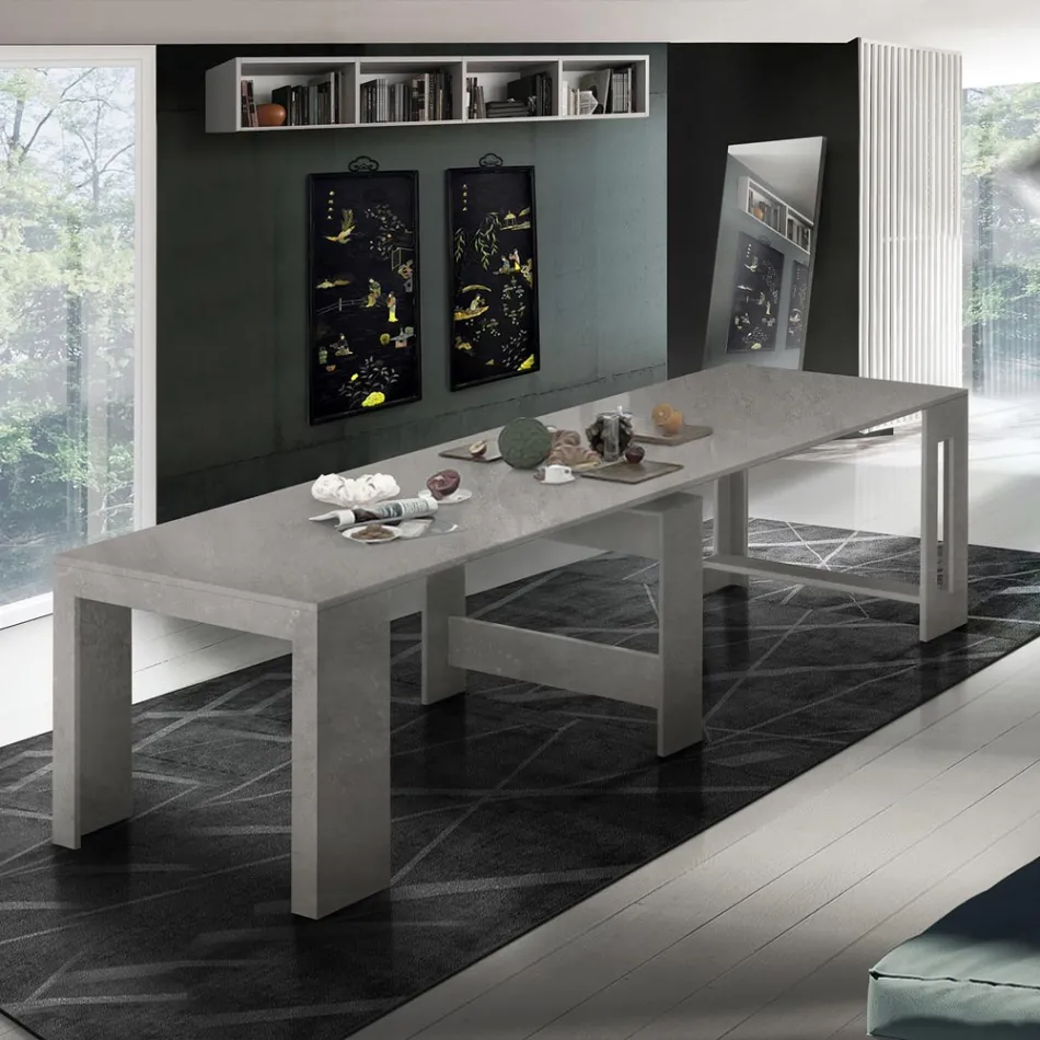 Konsole ausziehbar bis 300 cm vom Eingang oder Wohnzimmer in Holz - Katharina Viadurini