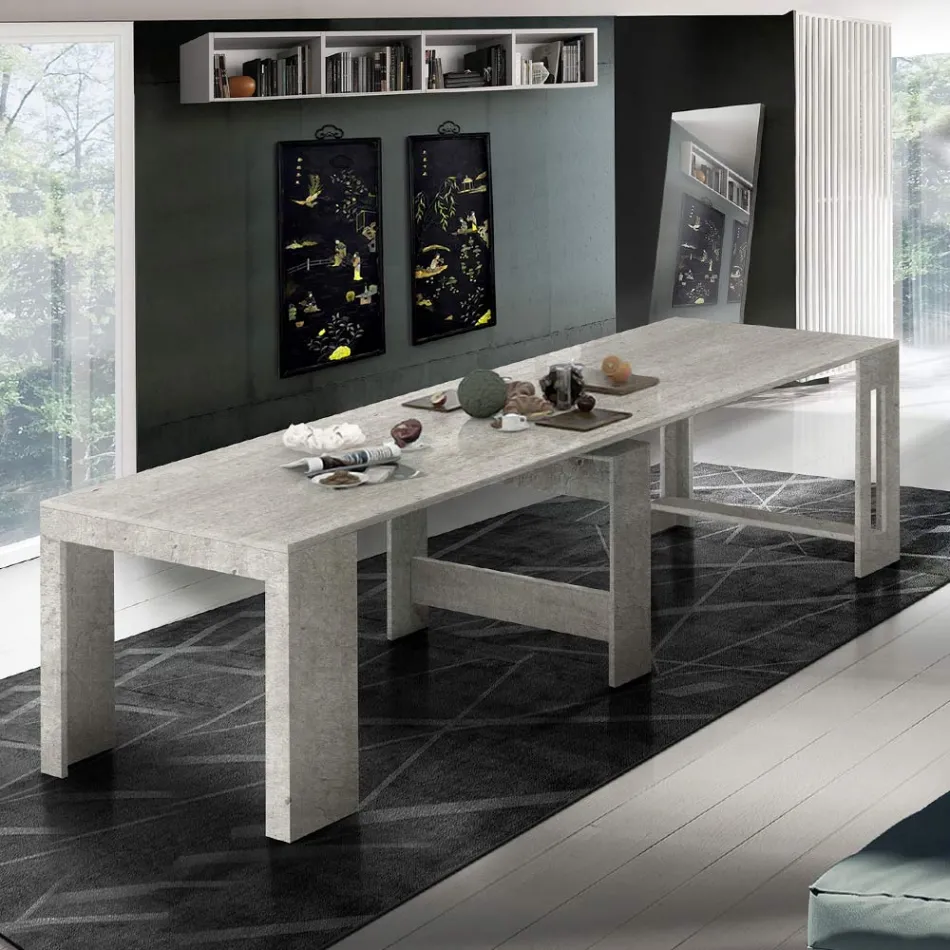 Konsole ausziehbar bis 300 cm vom Eingang oder Wohnzimmer in Holz - Katharina Viadurini