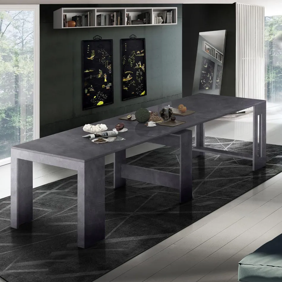 Konsole ausziehbar bis 300 cm vom Eingang oder Wohnzimmer in Holz - Katharina Viadurini