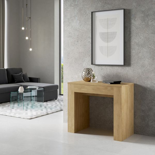 Ausziehbare konsole auf 307 cm aus holzmikropartikeln made in italy – corona